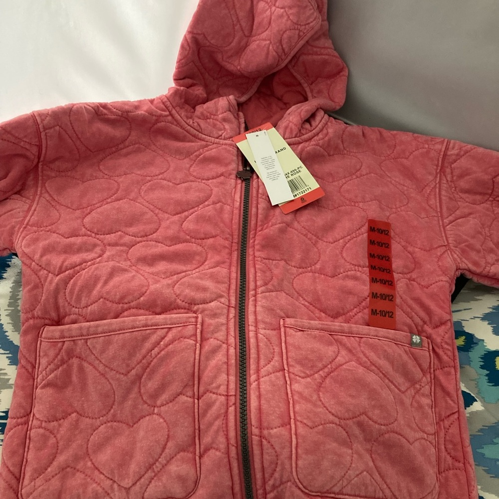 Lucky girls hooded light weight pink jacket